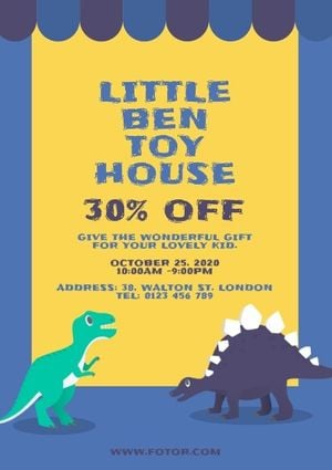 toy stores, toys, dolls, Toy House Special Offer Poster Template