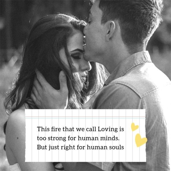 valentines day, life, photo, Gray Illustration Valentine's Day Love Quote Instagram Post Template