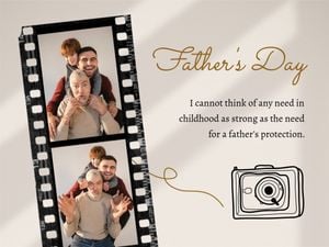 Beige Vintage Happy Father's Day Photo Collage Photo Collage 4:3