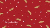 Red Leaf Christmas Background Wallpaper