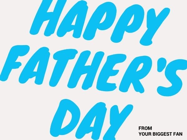 holiday, greeting, gratitude, Simple father's day Card Template