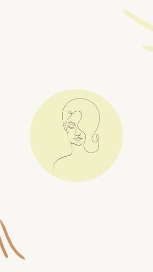 instagram story, female, woman, Illustrated Line Art Feminine Characters Instagram Highlight Cover Template