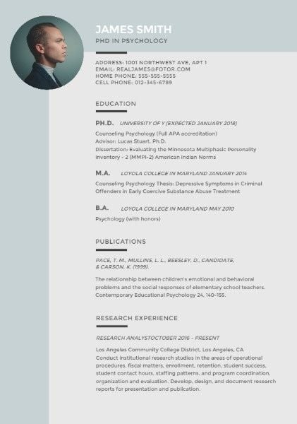 employer, graphic design, job, PHD In Psychology Resume Template