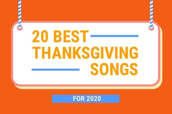 billboard, vector, orange, Best Thanksgiving Songs Blog Title Template