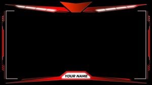 stream, streaming, cartoon, Red Gaming Twitch Overlay Banner Twitch Webcam Overlay Template