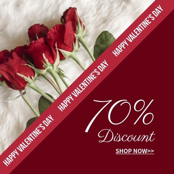 赤い花の販売イン広告 Instagram広告