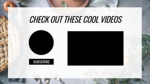 Organic Food Social Media Video Background Subscribe Youtube End Screen