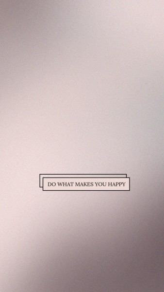 Grey Happy Life Quote Mobile Wallpaper