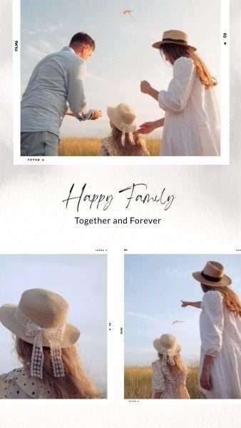 love, travel, holiday, White Photo Frame Family Collage Photo Collage 9:16 Template