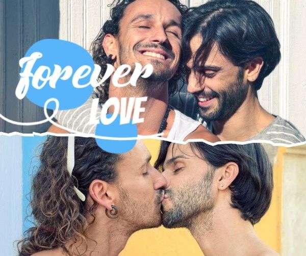 couple, lgbt, color, Forever Love Collage Facebook Post Template