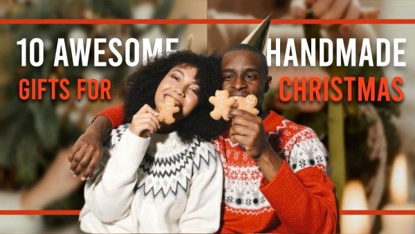xmas, christmas gift, recipe, Handmade Gift Ideas For Christmas Youtube Thumbnail Template