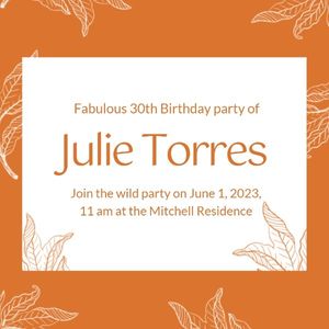 birthday, anniversary, happy, 30th Fabulous Party Instagram Post Template