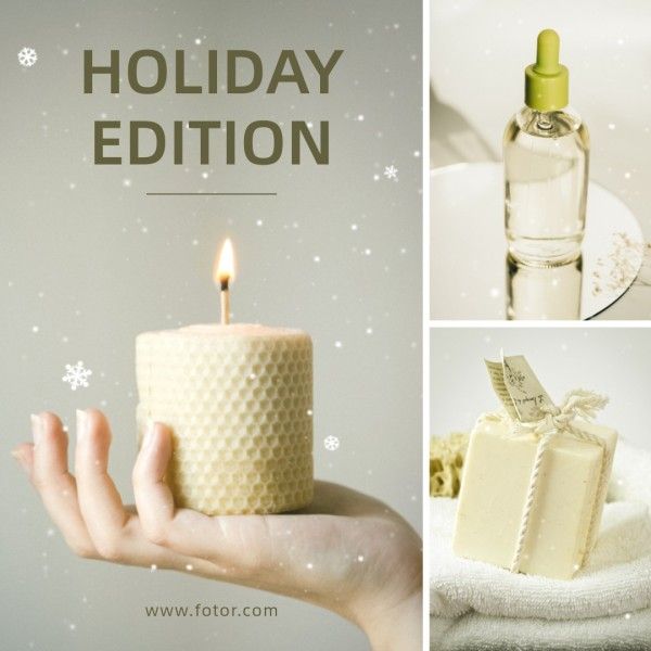 christmas, xmas, promotion, Clean Holiday Edition Skincare Instagram Post Template