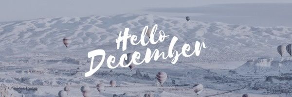 winter, season, greeting, Hello December Twitter Cover Template