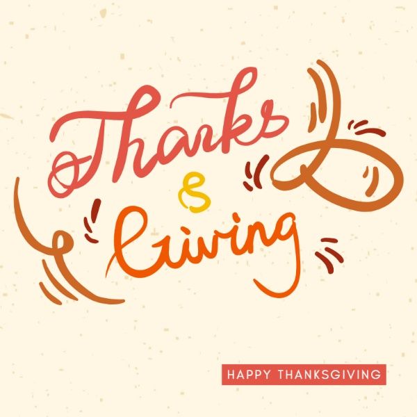 thanksgiving day, handwritten fonts, thanks giving, Happy thanksgiving Instagram Post Template