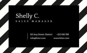 glory, trades, office, Black And White Stripe Business Card Template