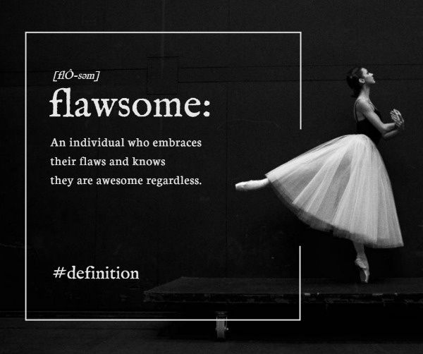 word, instagram, social media, Black And White Ballet Girl Quote  Facebook Post Template