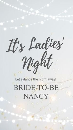 bridal shower, groom, bachelor party, It's Ladies' Night  Instagram Story Template