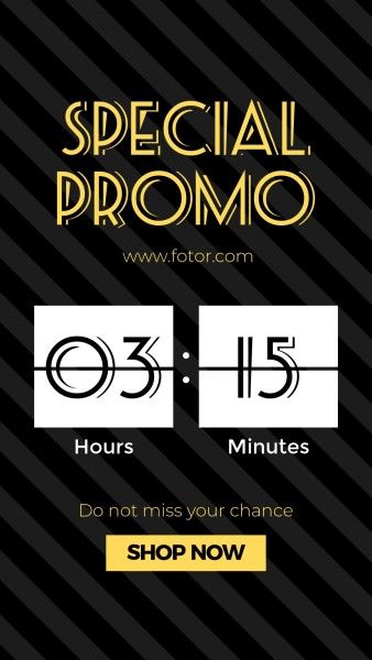 reminder, promotion, promo, Black Friday Fashion E-commerce Online Shopping Branding Countdown Notification Instagram Story Template