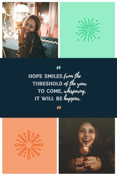 New Year Smile Collage Pinterest Post