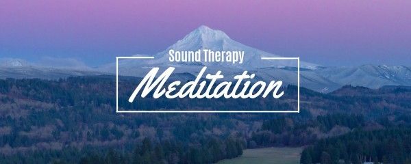 meditation, therapy, life, Purple And Green Background Twitch Banner Template