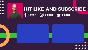 software, youtube end screen, end cards, Blue Purple Hacking App Advertisement Youtube Thumbnail Template