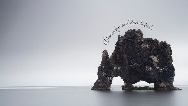cliff, coast, sea, Grey Rock Formation Desktop Wallpaper Template