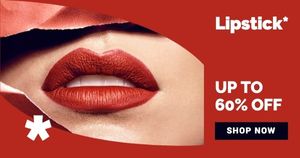 beauty, fashion, online ads, Red Lipstick Banner Ads Facebook Ad Medium Template