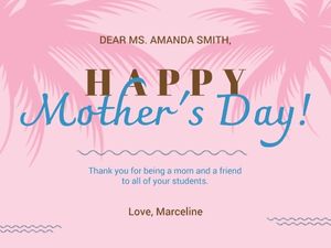 mothers day, mother day, greeting, Red Mother's Day Card Template