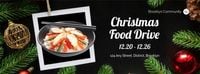 黑暗圣诞食品驱动器横幅 Facebook封面