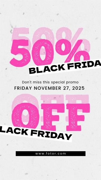 e-commerce, online shopping, branding, Pink Black Friday Sale Promotion Discount Instagram Story Template