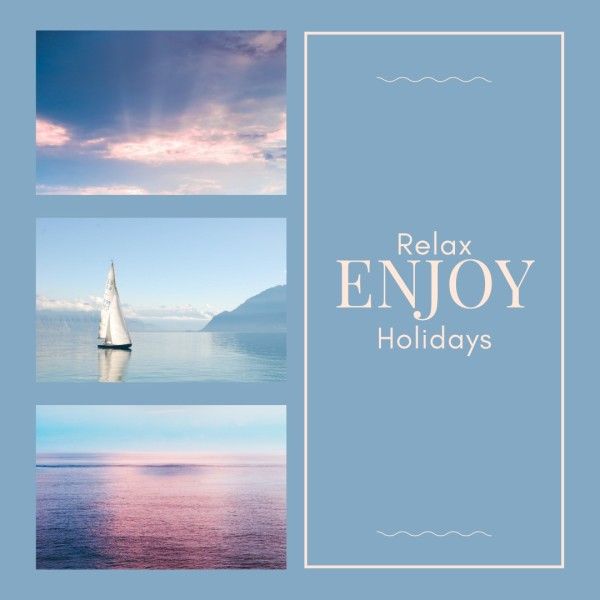 travelling, life, travel, Enjoy Holidays Instagram Post Template