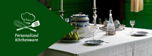 Green Kitchenware Banner Facebook Cover