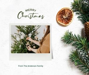 greeting, photo, photo collage, White Elegant Christmas Wish Love Collage Facebook Post Template