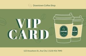 shop, membership, green, Coffee Vip Card ID Card Template