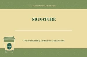 Coffee Vip Card ID Card