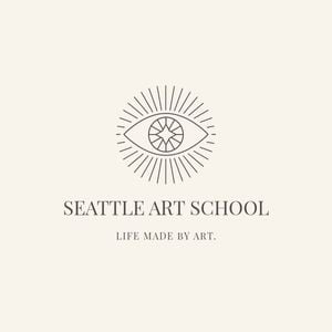 education, brand, branding, Minimal Illustration Art School Logo Template