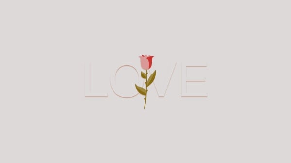 Simple Love Rose Wallpaper