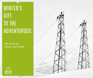 season, winter, pole, White cable photo Facebook Post Template