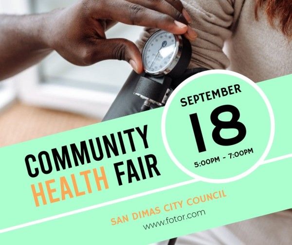Green Community Health Fair Facebook Post