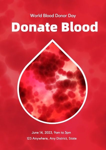 世界献血日 英文海报