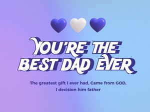 father's day, greeting, wish, Gradient You Are The Best Dad Card Template
