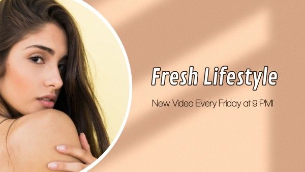 end screen, fresh lifestyle, image shape, Yellow Beauty Social Media Background Video Subscribe Youtube Channel Art Template