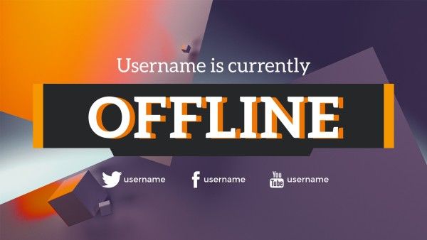 leave, gaming, game, Abstract 3D Stream Twitch Offline Twitch Offline Banner Template