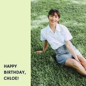 celebration, greeting, photo, Simple Happy Birthday Wishes Instagram Post Template
