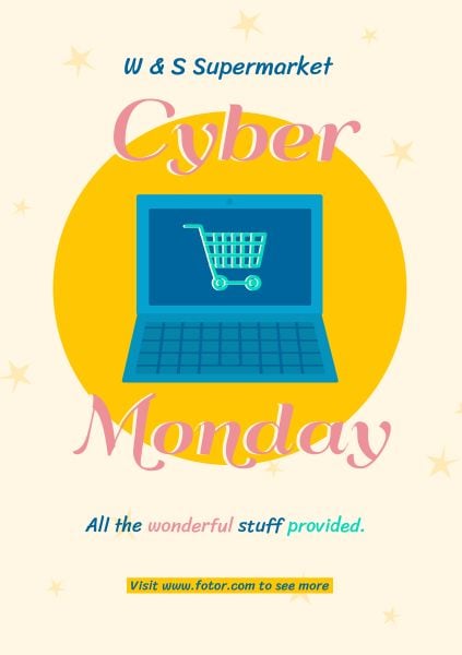 Shopping Cyber Monday Super Sale Flyer