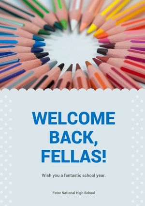 back to school, autumn, study, Welcome Back Poster Template