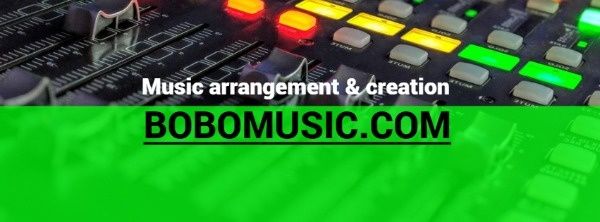arrangement, creation, musician, Green Electronic Music Channel Banner Facebook Cover Template