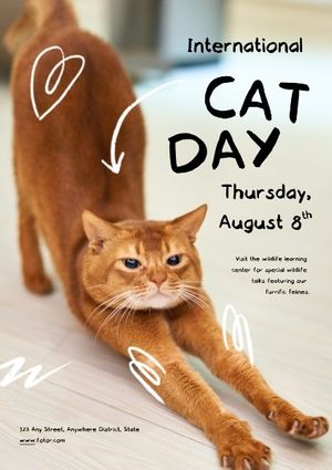 animal, pet, life, International Cat Day Poster Template