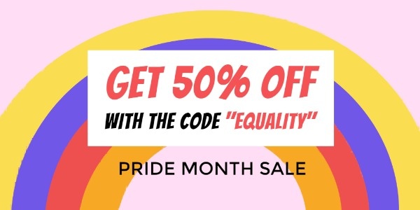 Pink Pride Month Sale Twitter Post